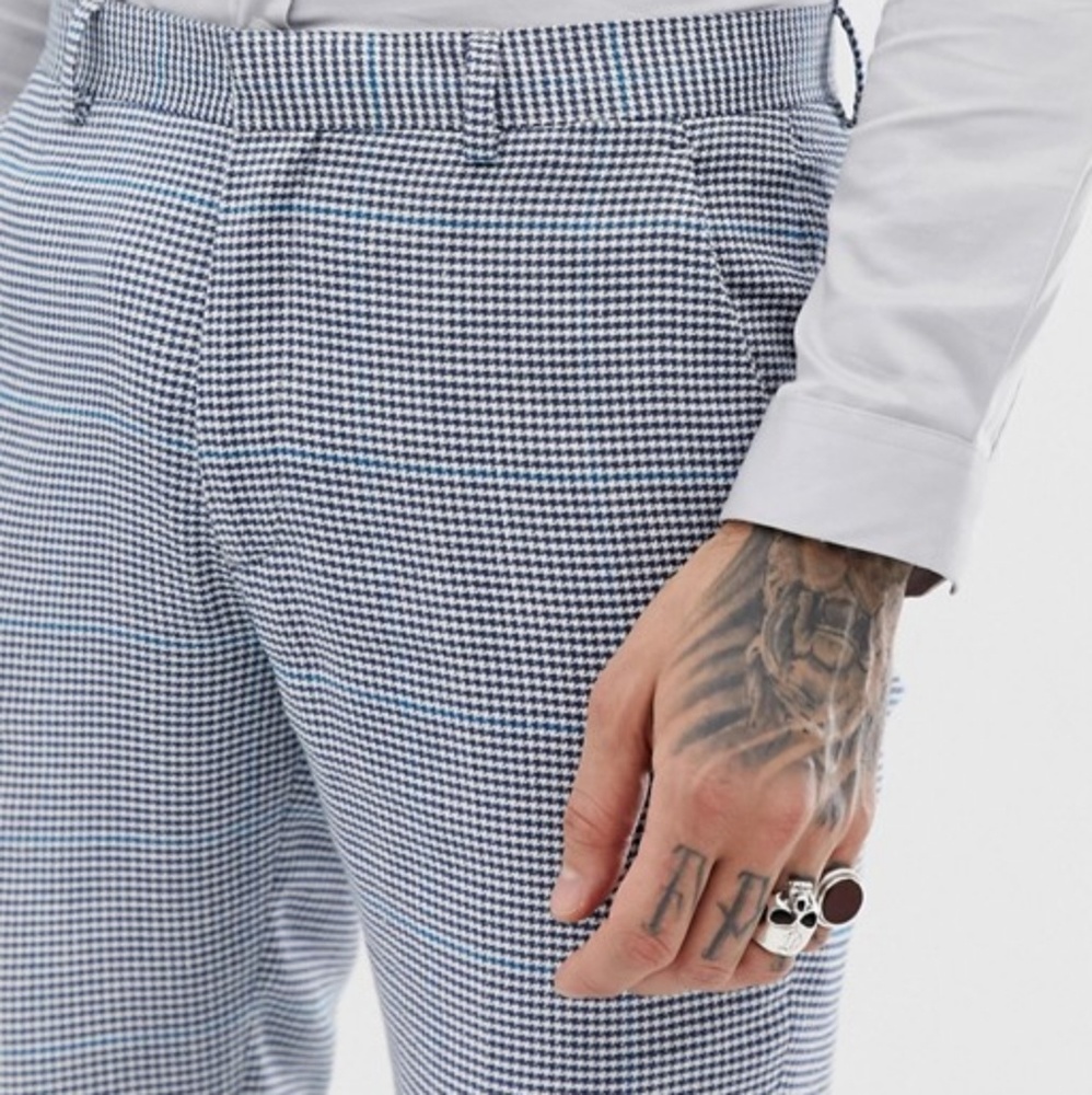 SOLD ASOS Skinny Suit Pants in Grey Check